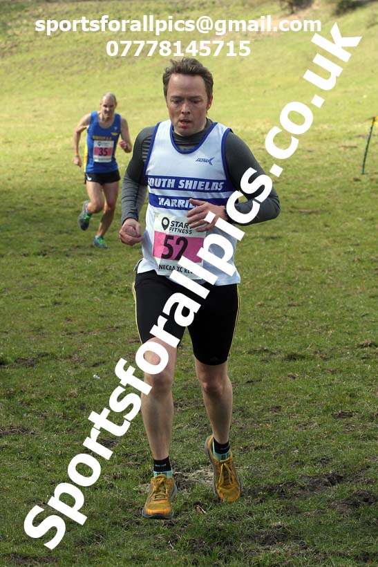 Masters men 2021 NECAA Cross Country Relays, Thornley Farm, Peterlee, Saturday, April 10th. Photo: David T. Hewitson/Sports for All Pics